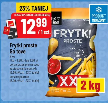 Frytki proste Go tove promocja w POLOmarket