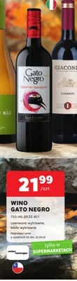 Wino białe Gato Negro wytrawne promocja w Stokrotka