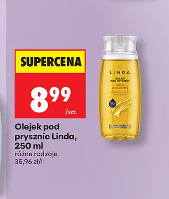 Olejek pod prysznic Linda Moc Olejków promocja w Biedronka