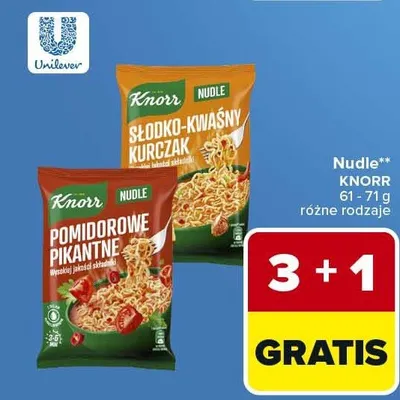 Nudle Knorr promocja w Carrefour