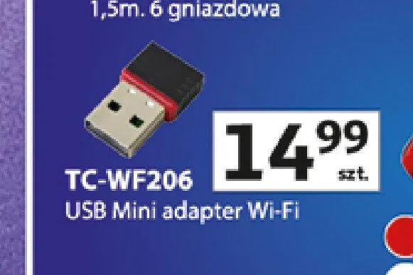 USB Mini adapter Wi-Fi Vakoss TC-WF206 promocja w Auchan