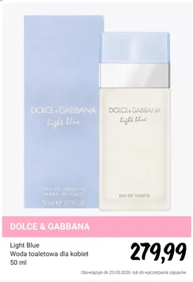 Woda toaletowa dla kobiet Dolce & Gabbana Light Blue promocja w Rossmann
