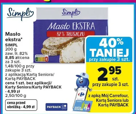 Masło ekstra promocja w Carrefour Market