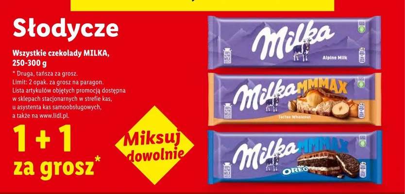 Czekolada MILKA MAX Toffee Wholenut promocja w Lidl