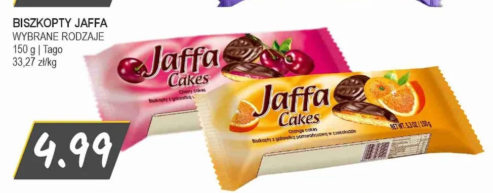 Biszkopty Tago Jaffa Cakes Orange promocja w Słoneczko