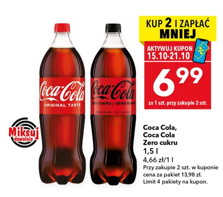 Napój gazowany Coca-Cola promocja w LEWIATAN