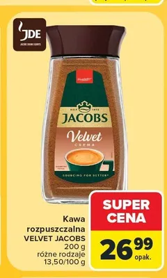 Kawa rozpuszczalna Jacobs Velvet promocja w Carrefour Market