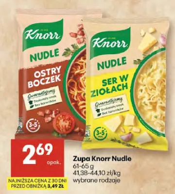 Zupa Knorr Nudle Ostry Boczek promocja w Delikatesy Centrum