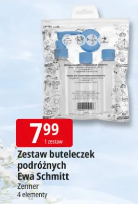 Zestaw buteleczek podróżnych Ewa Schmitt promocja w Leclerc