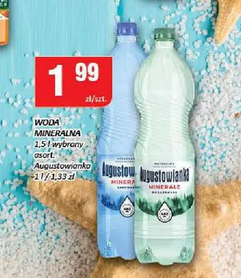 Woda mineralna niegazowana Augustowianka promocja w Chorten