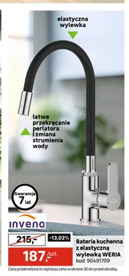 Bateria kuchenna z elastyczną wylewką Weria promocja w Leroy Merlin