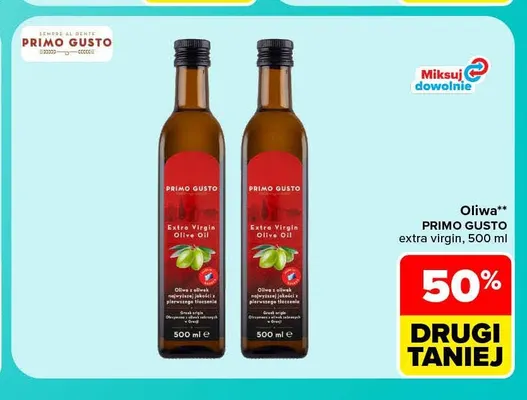 Oliwa extra virgin Primo Gusto promocja w Carrefour Market