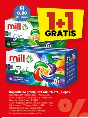 Kapsułki do prania Mill Professional Innovation 5w1 Color promocja w Twój Market
