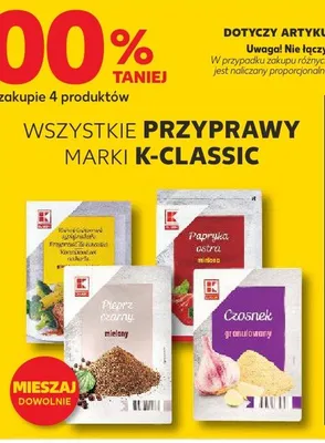 Przyprawy K-Classic promocja w Kaufland