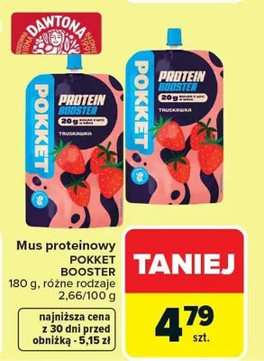 Mus proteinowy truskawka promocja w Carrefour Market