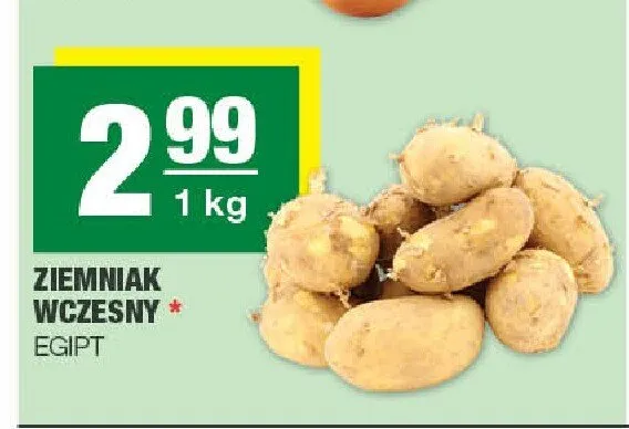 Ziemniak wczesny Egipt promocja w SPAR