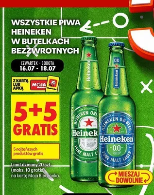Piwo bezalkoholowe Heineken promocja w Biedronka
