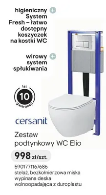 Zestaw podtynkowy WC Cersanit Elio promocja w Castorama