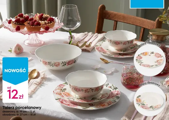 Talerz porcelanowy obiadowy promocja w Pepco