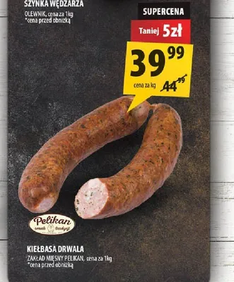 Kiełbasa drwala Zakład Mięsny Pelikan promocja w Arhelan