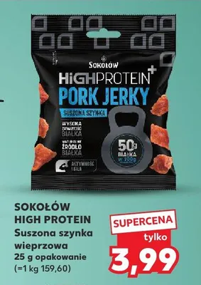 Suszona szynka wieprzowa Sokołów High Protein promocja w Kaufland