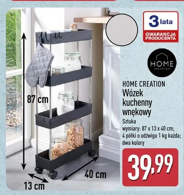 Wózek kuchenny wnękowy Home Creation promocja w Aldi