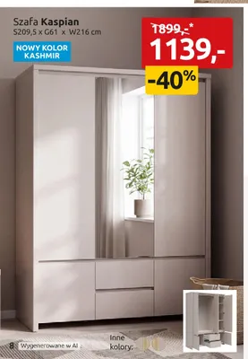 Szafa Kaspian promocja w Black Red White