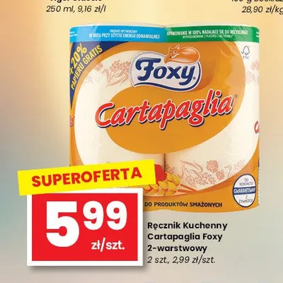 Ręcznik kuchenny Foxy Cartapaglia 2-warstwowy promocja w emma MARKET