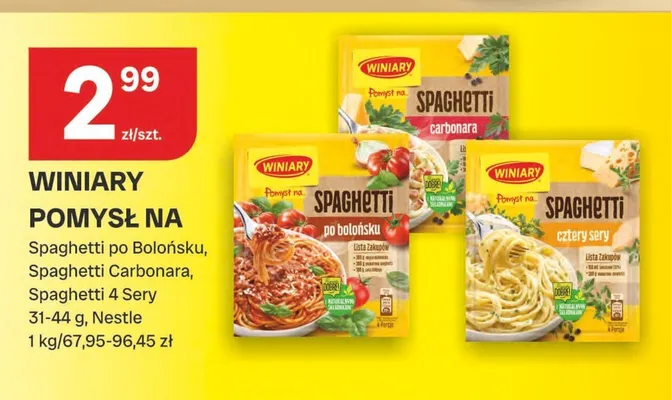 Pomysł Na Spaghetti 4 Sery Winiary promocja w Chorten