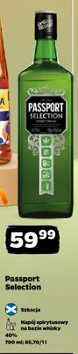 Napój spirytusowy na bazie whisky Passport Selection promocja w Netto