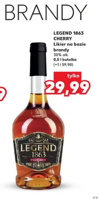 Likier na bazie brandy Legend 1863 Cherry promocja w Kaufland