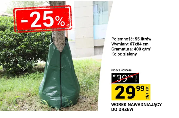 Worek nawadniający do drzew promocja w Merkury Market