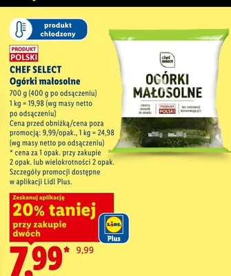 Ogórki małosolne promocja w Lidl