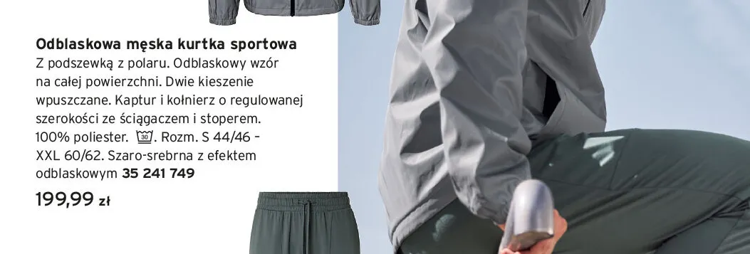 Odblaskowa męska kurtka sportowa promocja w Tchibo