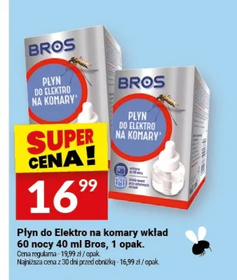 Płyn do Elektro na komary wkład Bros promocja w Twój Market