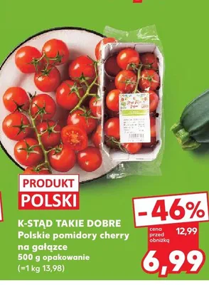 Pomidory cherry na gałązce K-Stąd Takie Dobre polskie promocja w Kaufland