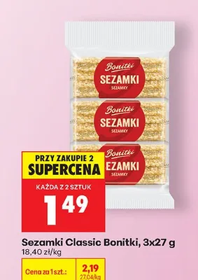 Sezamki Classic Bonitki promocja w Biedronka
