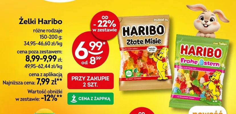 Żelki różne rodzaje promocja w Żabka