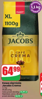 Kawa ziarnista Jacobs Crema promocja w Dino