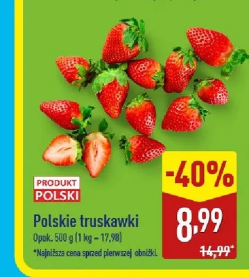 Truskawki polskie promocja w Aldi