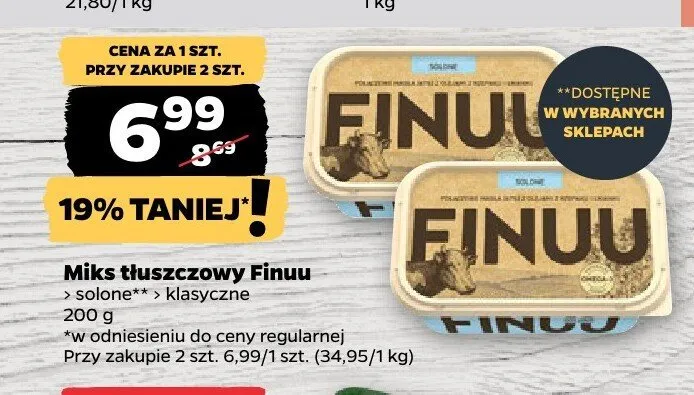 Miks tłuszczowy Finuu klasyczne promocja w Netto
