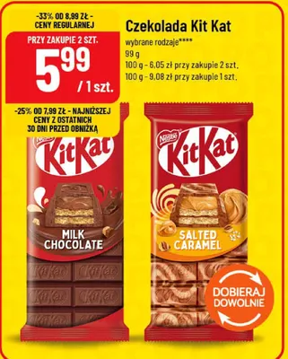 Czekolada Kit Kat Salted Caramel promocja w POLOmarket