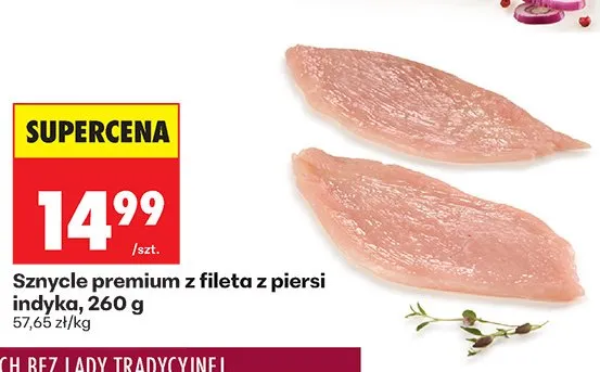 Sznycel premium z fileta z piersi indyka promocja w Biedronka