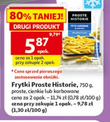 Frytki karbowane Proste Historie promocja w Auchan