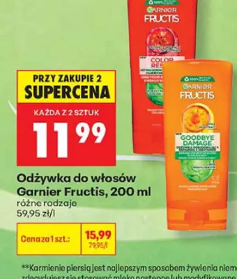 Odżywka do włosów Garnier Fructis Goodbye Damage promocja w Biedronka