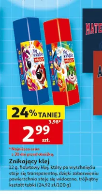 Klej znikający Bambino promocja w Auchan
