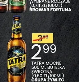 Piwo Tatra Mocne promocja w Wafelek