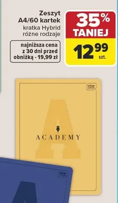 Zeszyt A4 60 kartek kratka Hybrid Interdruk promocja w Carrefour