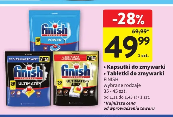 Tabletki do zmywarki Finish promocja w Intermarche