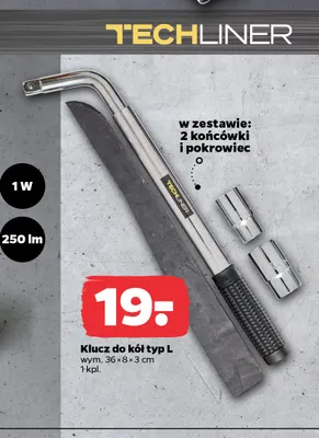 Klucz do kół typ L Techliner promocja w Netto